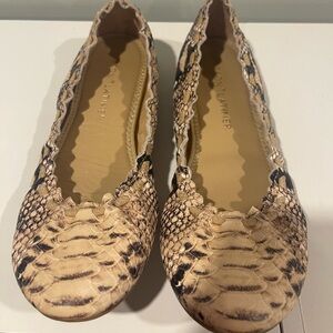 Gibson Latimer Brown Snakeskin Flats